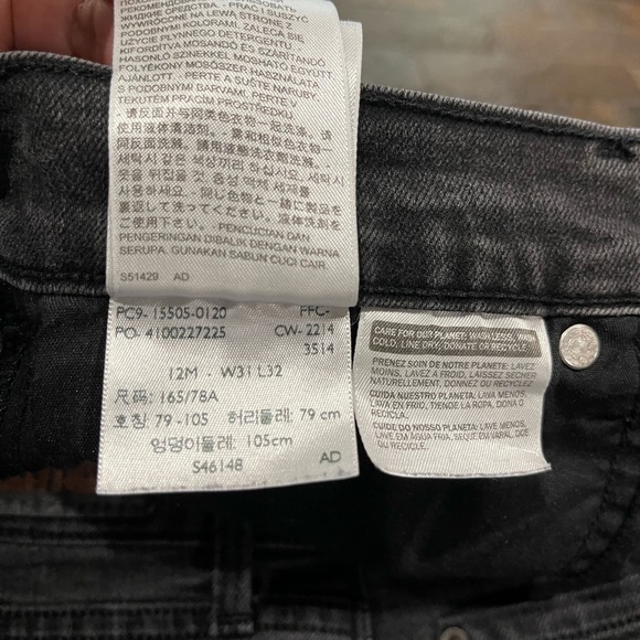 Levi’s 505 Straight Leg Black Jeans - Picture 5 of 9